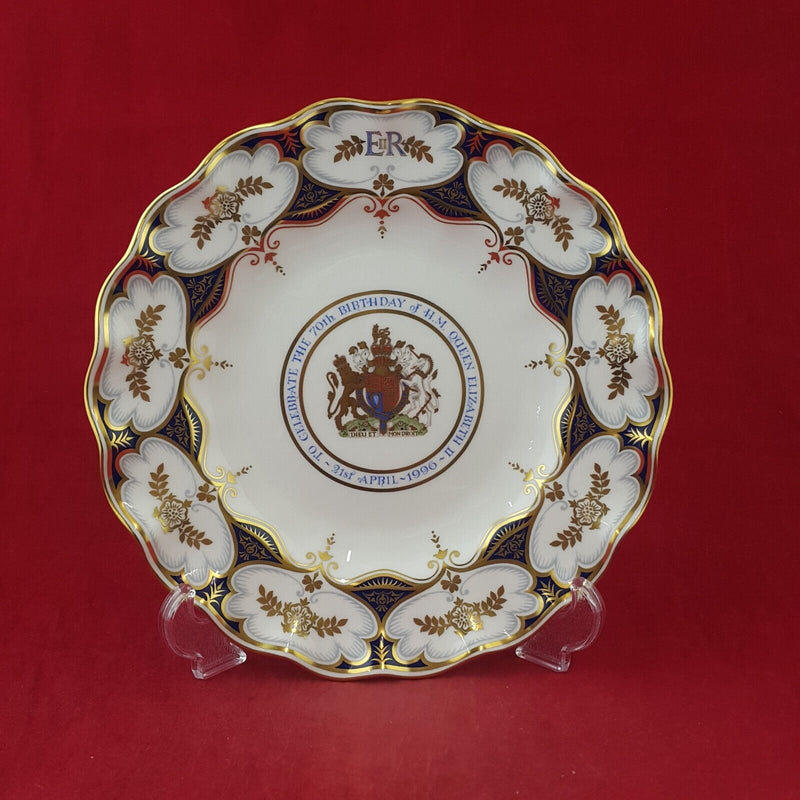 Royal Crown Derby Elizabeth II 70th Birthday Plate Plate - 8057 RCD