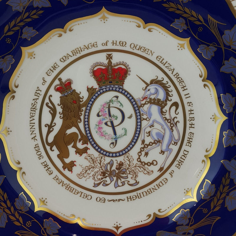Royal Crown Derby Commemorative 50th Wedding Anniversary Plate - 8060 RCD