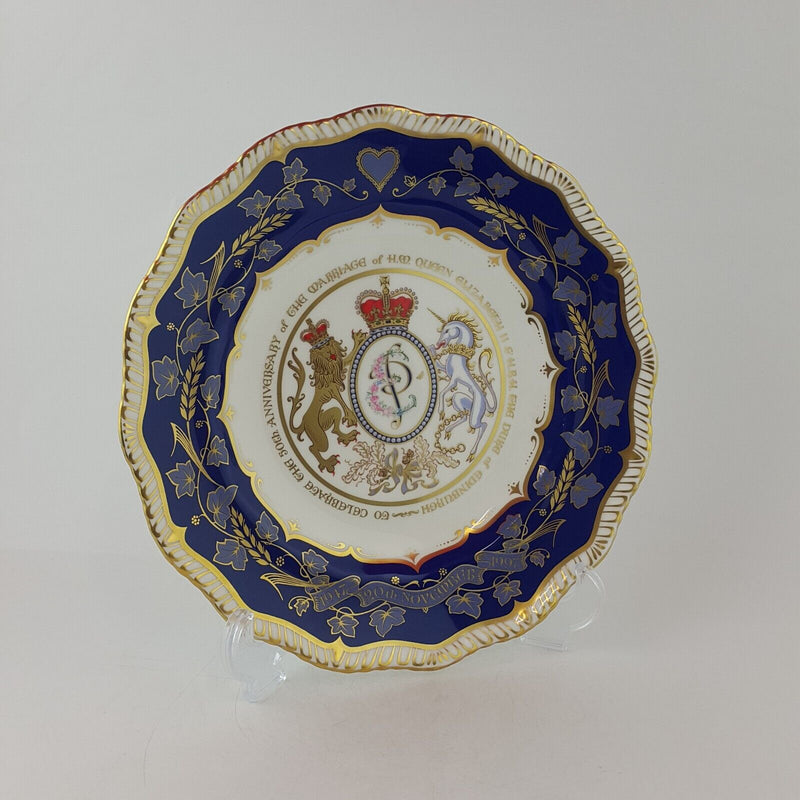 Royal Crown Derby Commemorative 50th Wedding Anniversary Plate - 8060 RCD