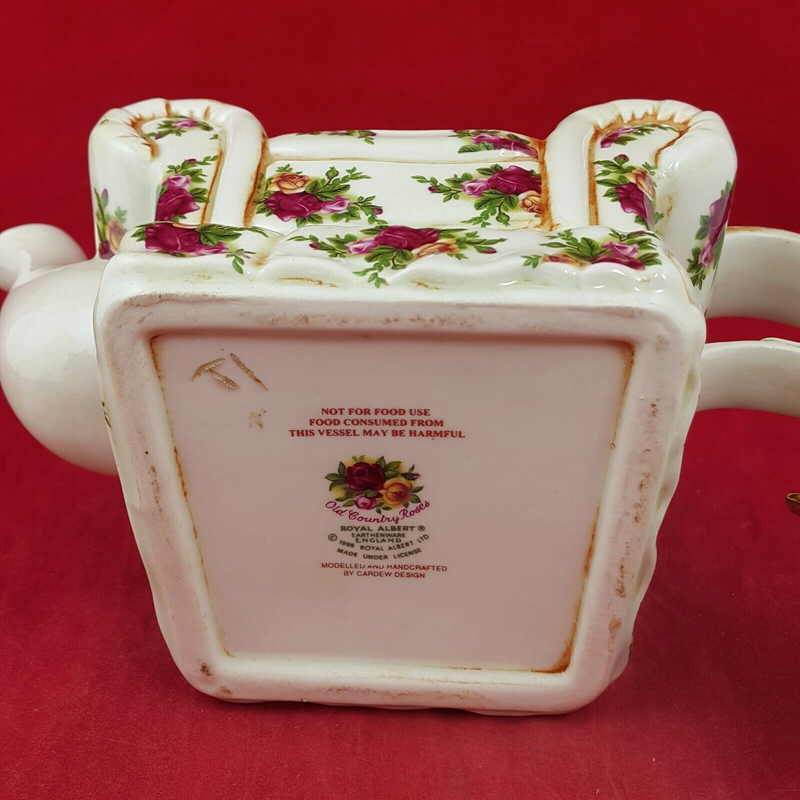 Royal Albert Old Country Roses Teddy Bear In a Chair Teapot - 8075 OA