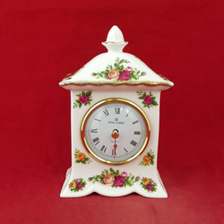 Royal Albert Old Country Roses Mantel Clock - 8074 OA