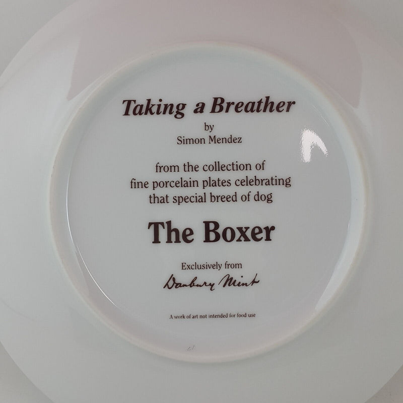 Danbury Mint Decorative Plate Taking a Breather The Boxer - 8087 OA