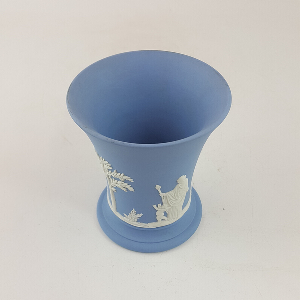 Wedgwood - Blue Jasperware Posy Vase - WD 2841