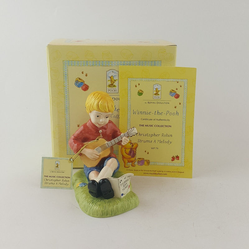 Royal Doulton Winnie The Pooh Christopher Robin Strums a Melody WP79 - 8120 RD