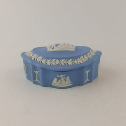 Wedgwood - Blue Jasperware Small Trinket Box - 8090 WD