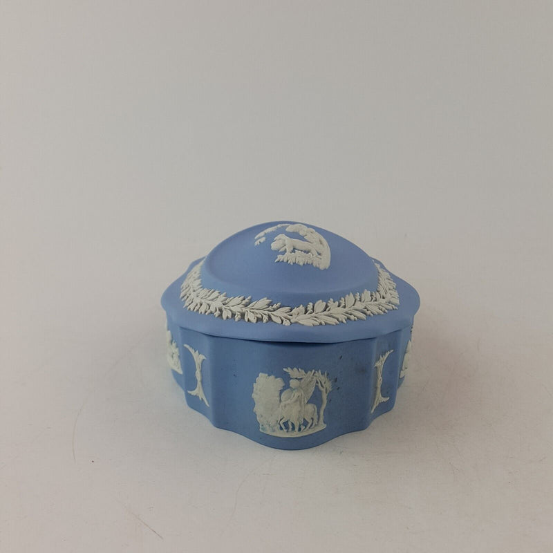 Wedgwood - Blue Jasperware Small Trinket Box - 8090 WD