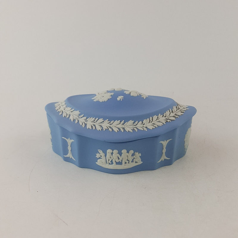 Wedgwood - Blue Jasperware Small Trinket Box - 8090 WD