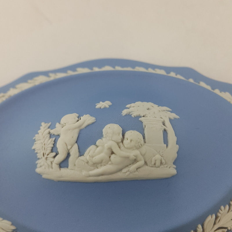 Wedgwood - Blue Jasperware Small Trinket Box - 8090 WD