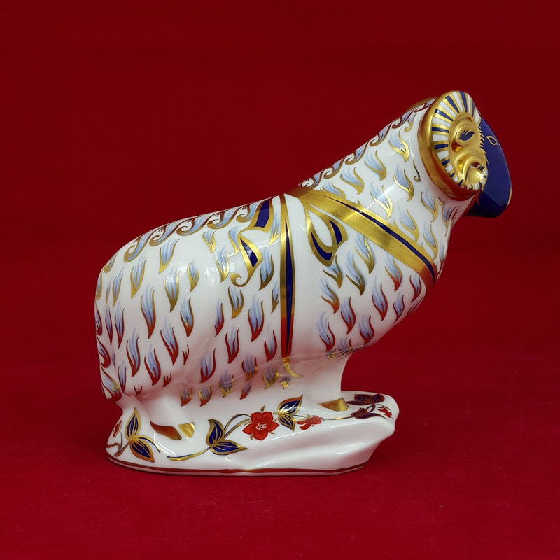 Royal Crown Derby Ram - with Gold Stopper