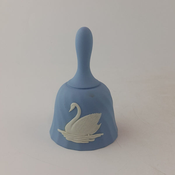 Wedgwood - Blue Jasperware Swan Bell - 8095 WD