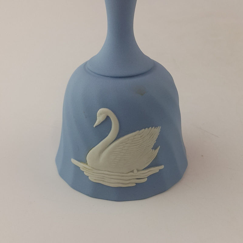 Wedgwood - Blue Jasperware Swan Bell - 8095 WD