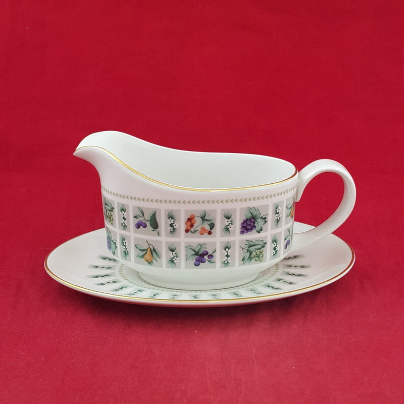 Royal Doulton Tapestry Gravy Boat & Plate - 8169 RD