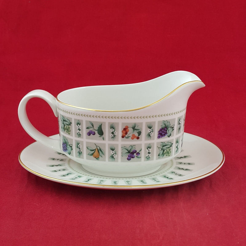 Royal Doulton Tapestry Gravy Boat & Plate - 8169 RD