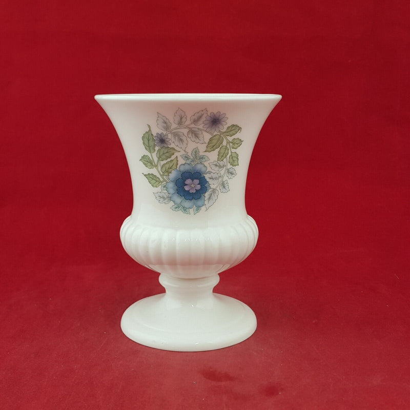 Wedgewood Blue Floral Urn Vase - 8210 WD