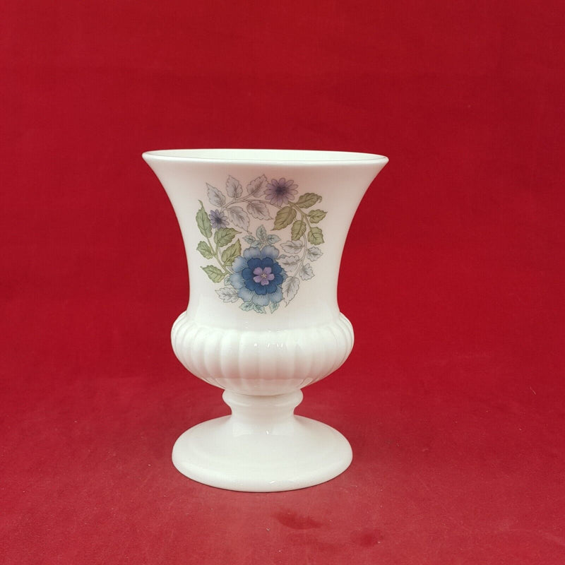 Wedgewood Blue Floral Urn Vase - 8210 WD