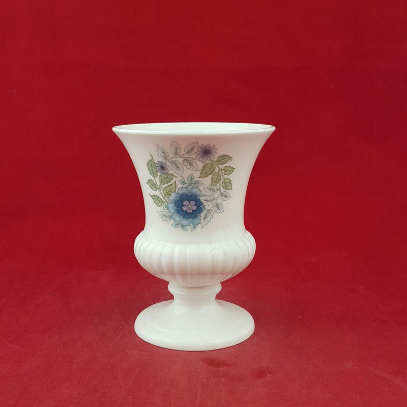 Wedgewood Blue Floral Urn Vase - 8210 WD