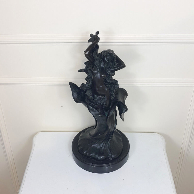 Nude Nymph Girl Bronze Sculpture - OV 2900