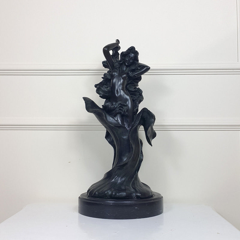 Nude Nymph Girl Bronze Sculpture - OV 2900