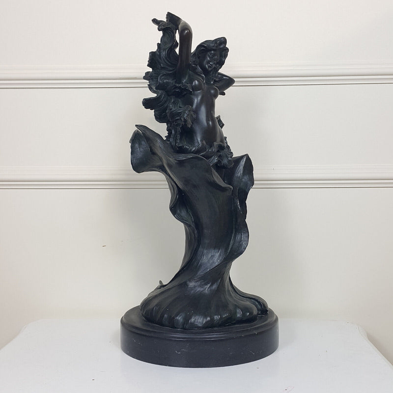 Nude Nymph Girl Bronze Sculpture - OV 2900