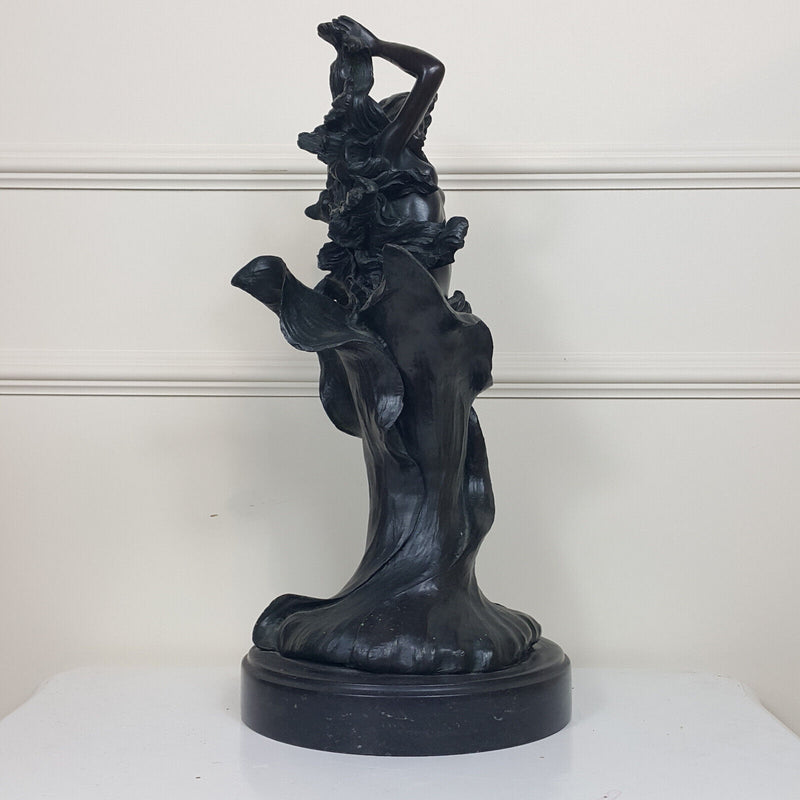 Nude Nymph Girl Bronze Sculpture - OV 2900