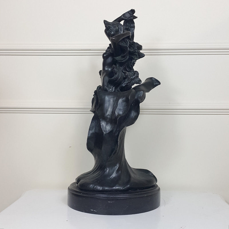 Nude Nymph Girl Bronze Sculpture - OV 2900