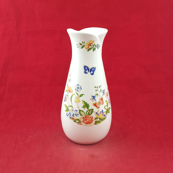 Aynsley Cottage Garden Flowers & Butterflies Georgian Vase 8-inch - OP 3029