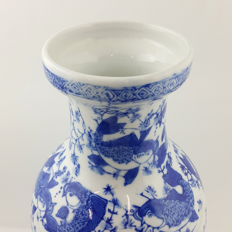 Vintage Porcelain Blue & White Large Vase - OP 2987