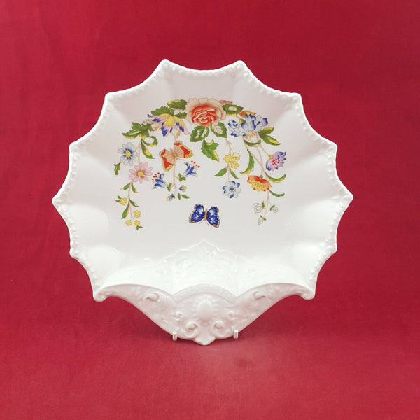 Aynsley Cottage Garden Flowers & Butterflies Shell Shaped Trinket Dish - 8290 OA