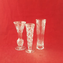 Vintage Glass Set of Three Vases - 8262 OA