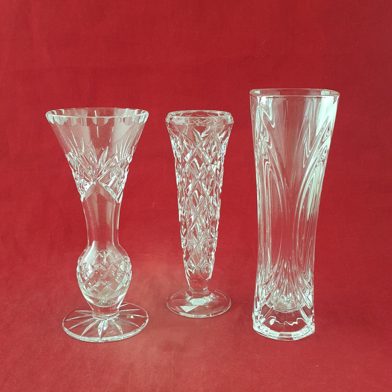 Vintage Glass Set of Three Vases - 8262 OA