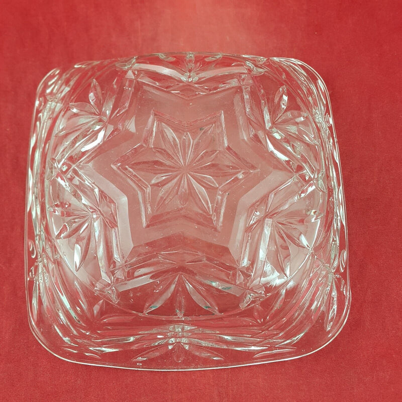Vintage Square Glass Decorative Fruit Bowl - 8276 OA