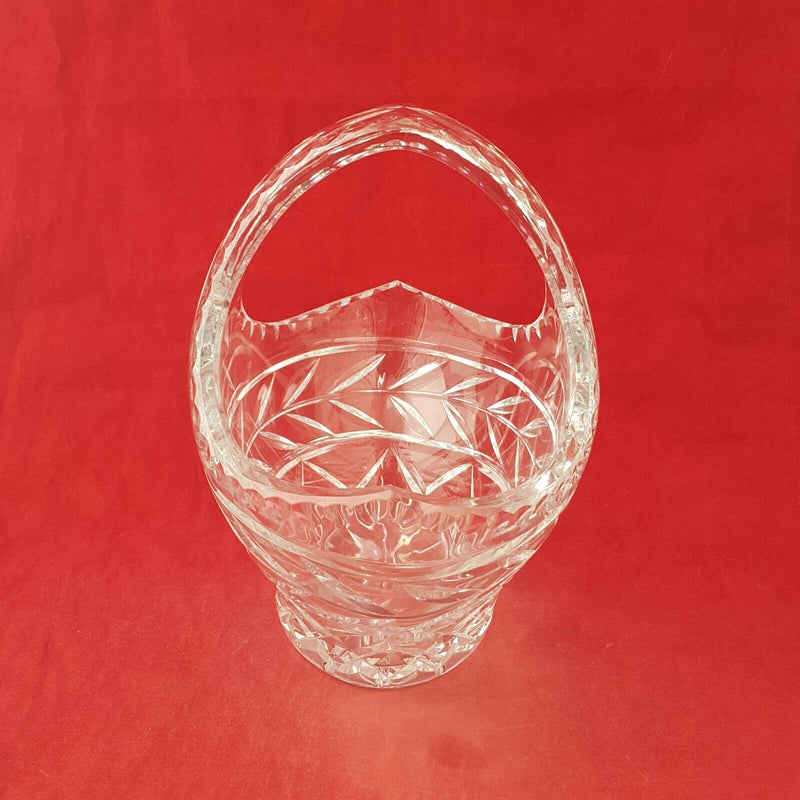 Vintage Crystal Cut Lead Basket - 8275 OA