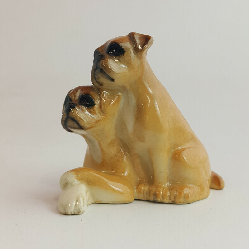Beswick - Boxers (One Seated, One Lying) Model Number 3475 - BSK 857