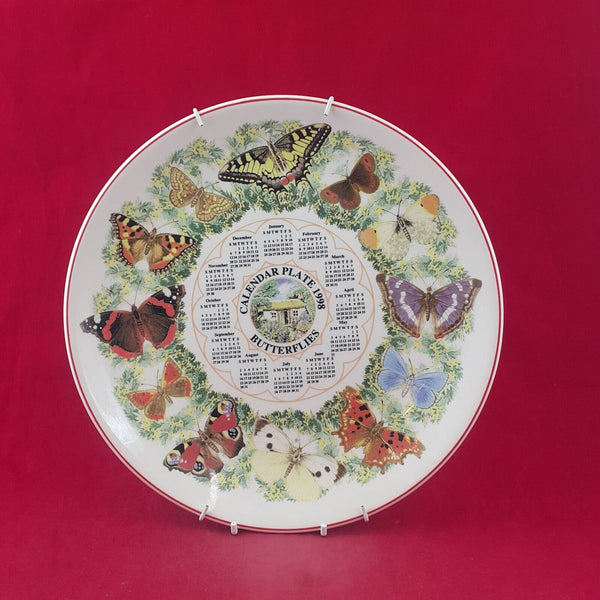 Wedgewood Queen's Ware Butterflies Calendar Plate 1998 - 8317 WD