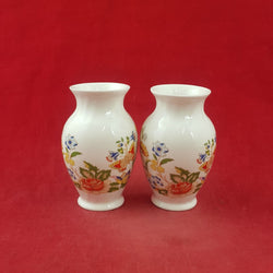 Aynsley Cottage Garden Flowers & Butterflies Pair of Small Vases - 8305 OA