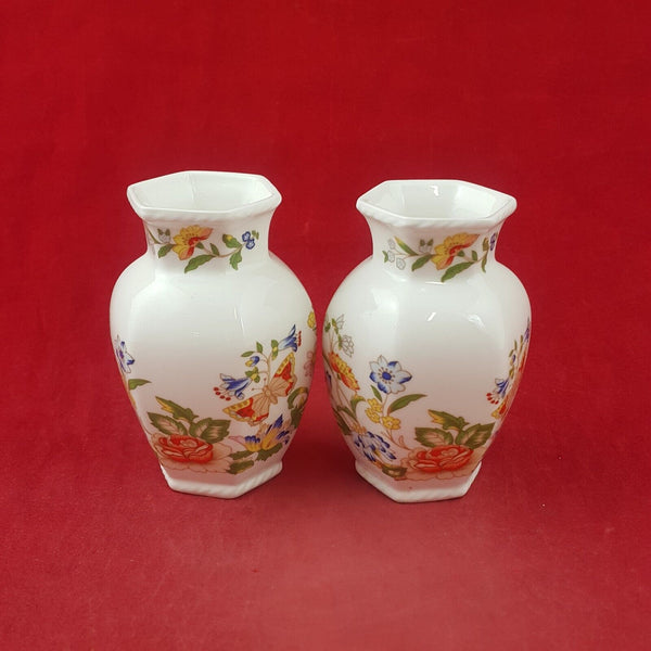 Aynsley Cottage Garden Pair of Small Vases - 8306 OA