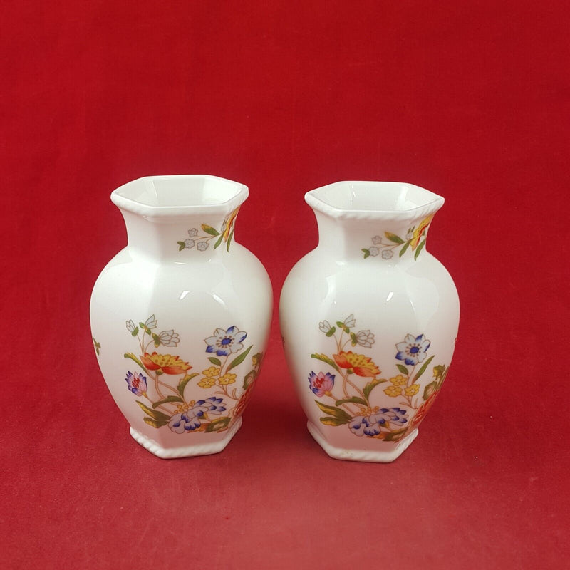 Aynsley Cottage Garden Pair of Small Vases - 8306 OA