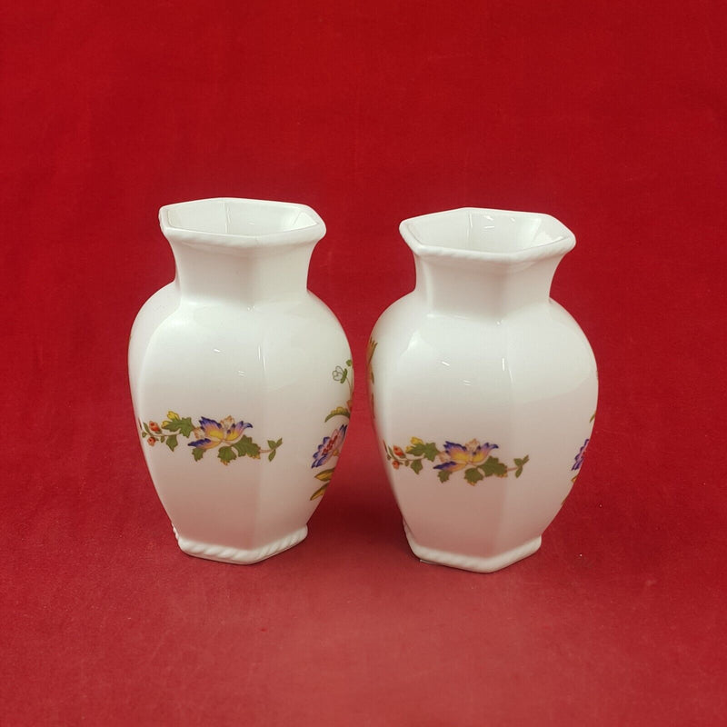 Aynsley Cottage Garden Pair of Small Vases - 8306 OA