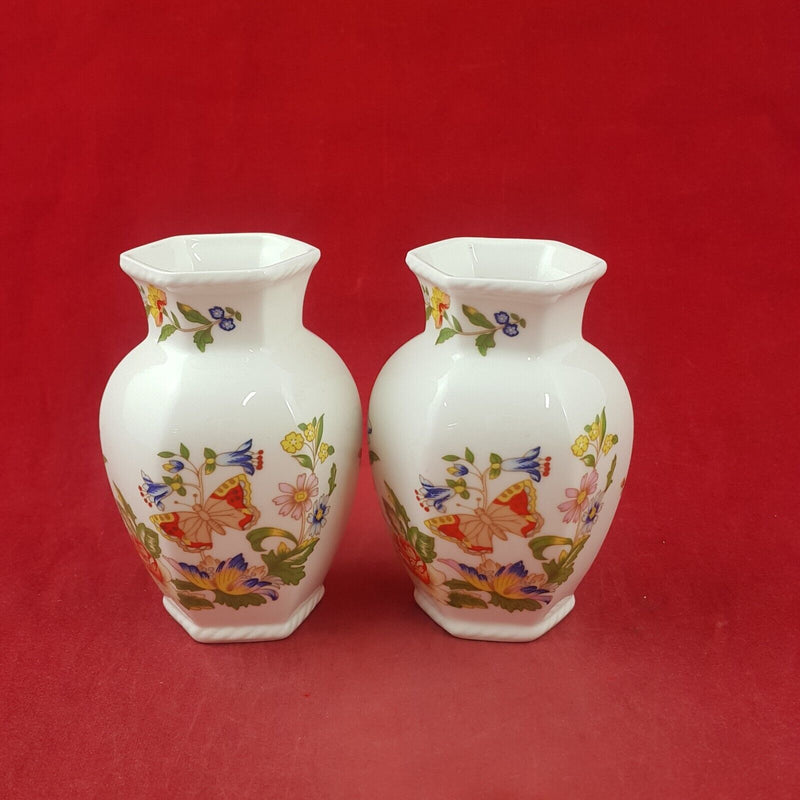 Aynsley Cottage Garden Pair of Small Vases - 8306 OA