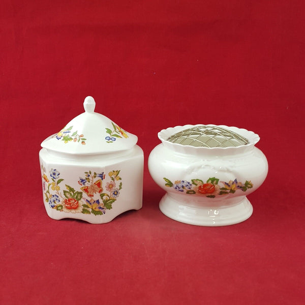 Aynsley Cottage Garden Set of Two Rose Bowl - 8310 OA