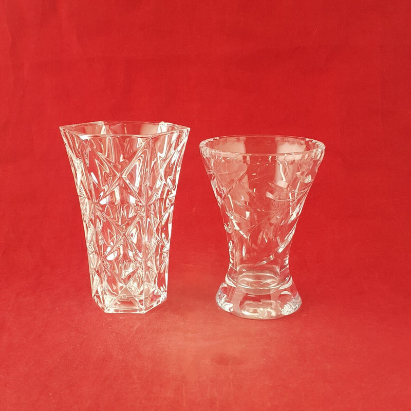 Crystal Glass Set of Two Bud Vases 8263 OA