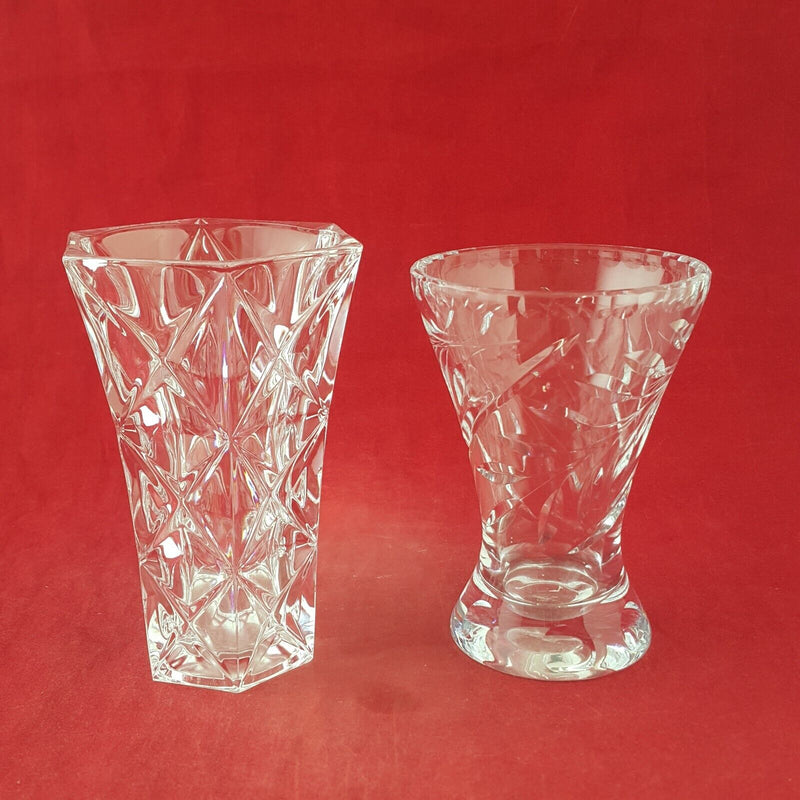 Crystal Glass Set of Two Bud Vases 8263 OA