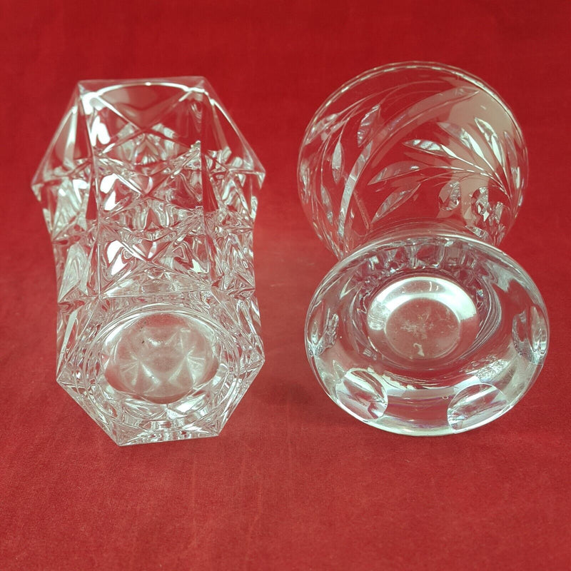 Crystal Glass Set of Two Bud Vases 8263 OA