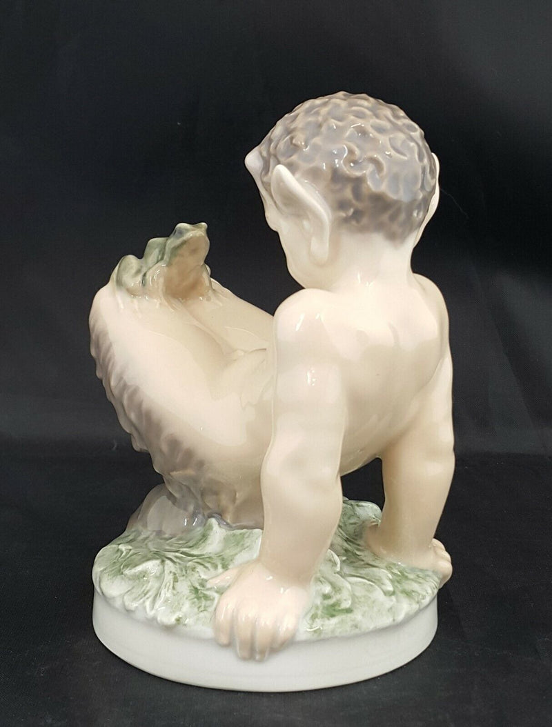 Royal Copenhagen Figurine 1713 Faun & Frog