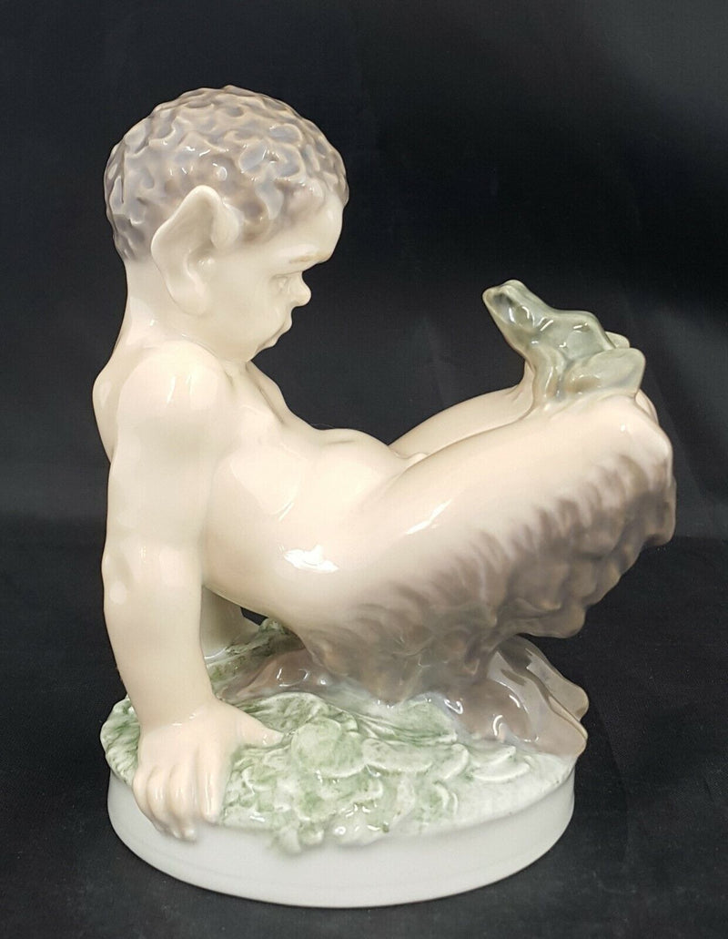 Royal Copenhagen Figurine 1713 Faun & Frog