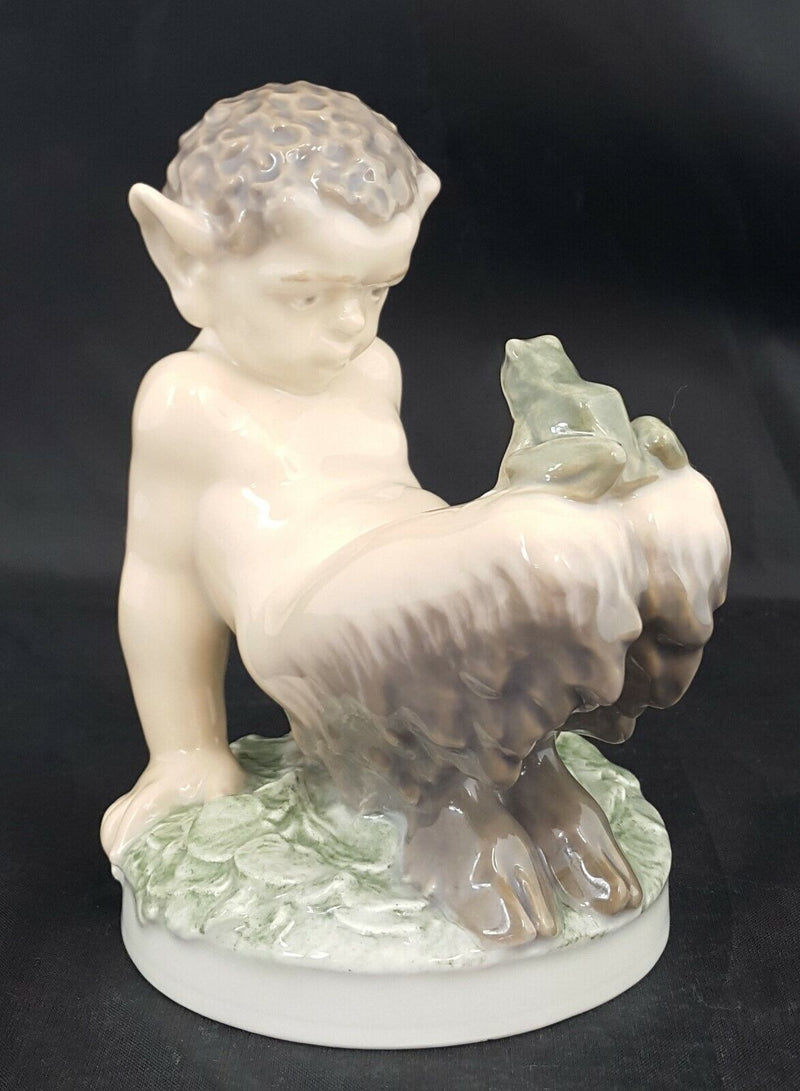 Royal Copenhagen Figurine 1713 Faun & Frog