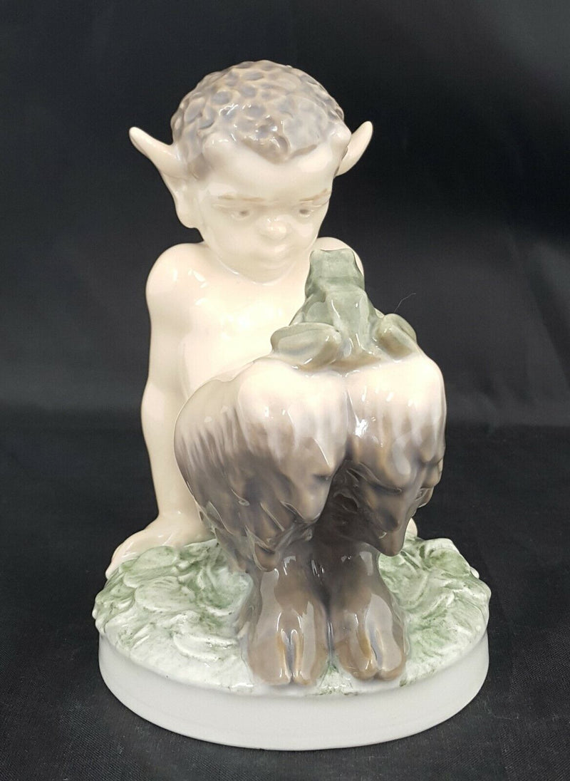 Royal Copenhagen Figurine 1713 Faun & Frog