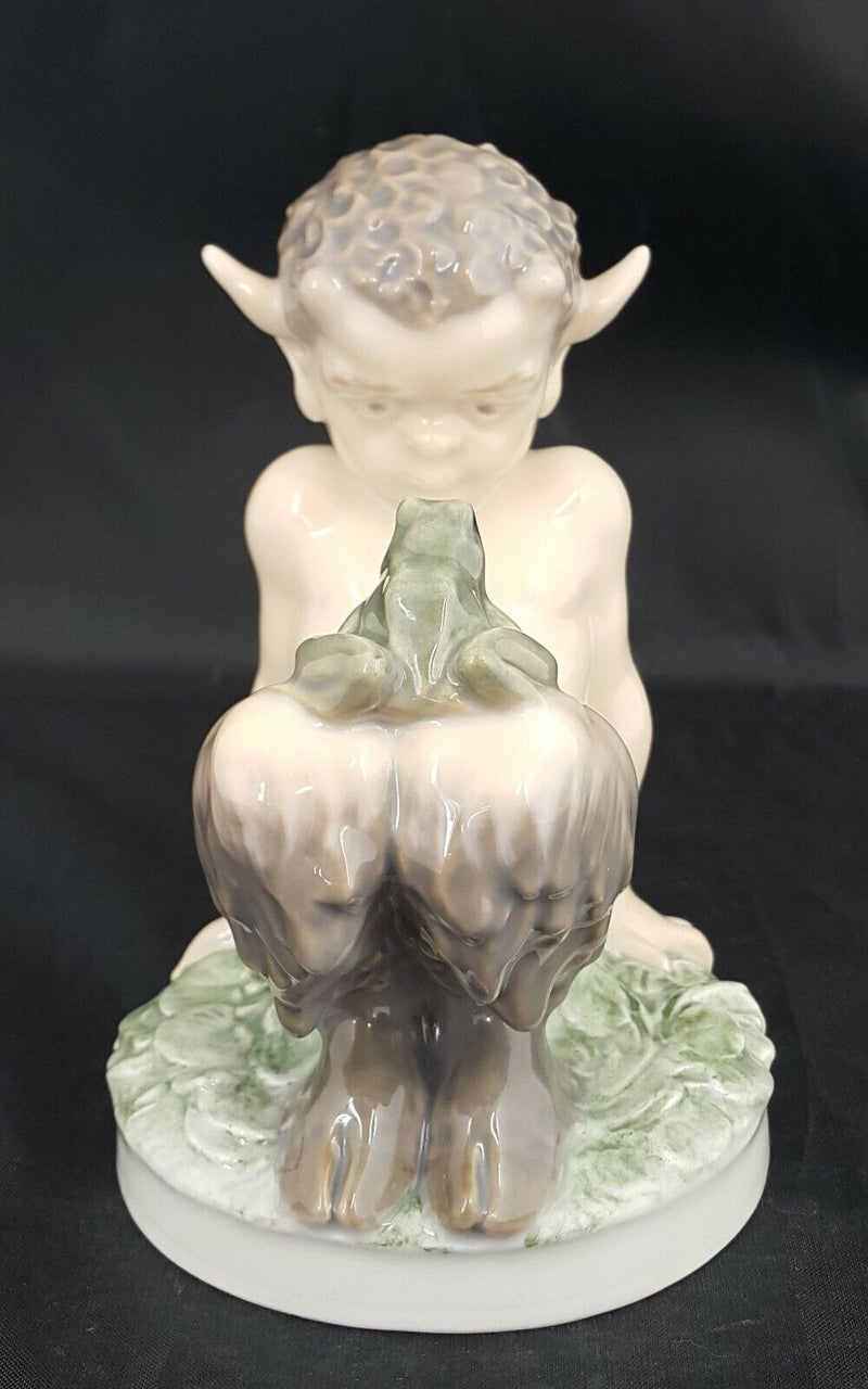 Royal Copenhagen Figurine 1713 Faun & Frog