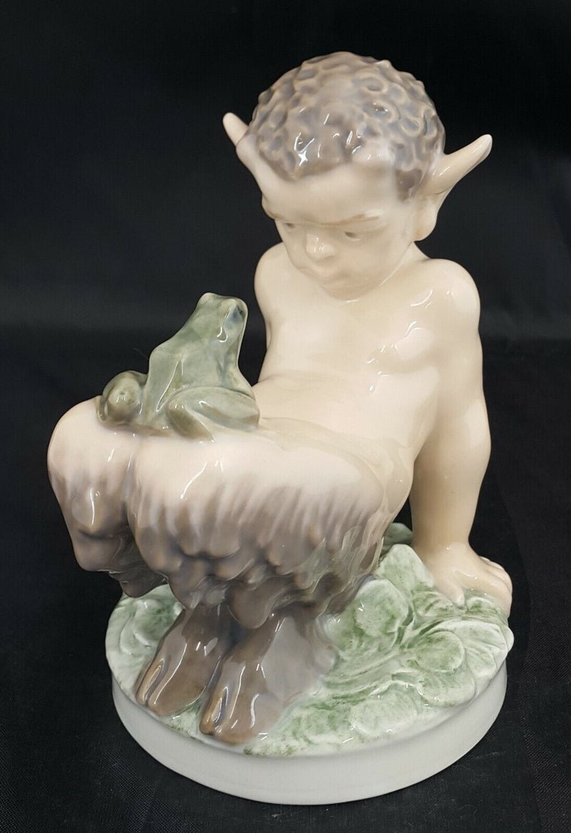 Royal Copenhagen Figurine 1713 Faun & Frog