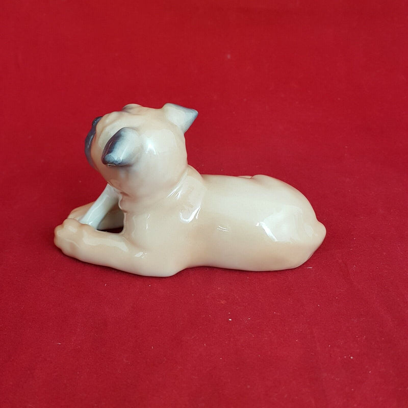 Royal Copenhagen Mini Collection Bull Dog Puppy With Bone No748 - RCH 5492